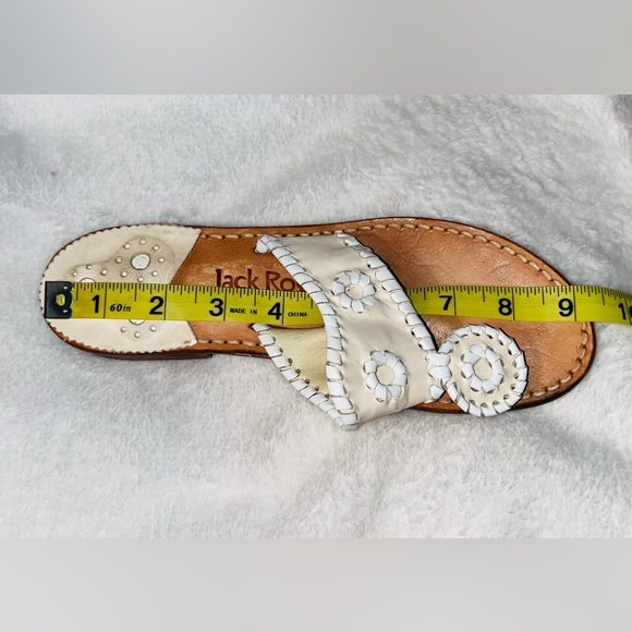 Jack Rogers Whipstitch Flat Leather Sandals - Picture 5 of 7